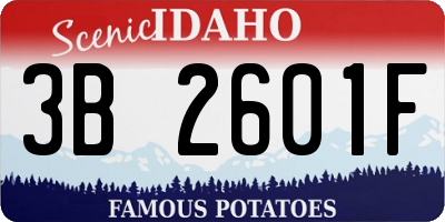 ID license plate 3B2601F