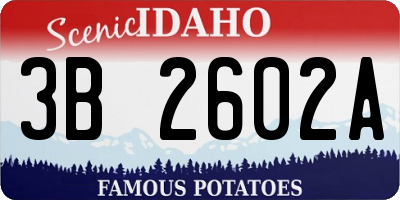 ID license plate 3B2602A