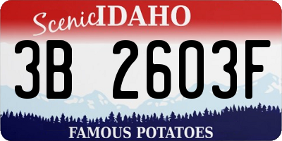 ID license plate 3B2603F