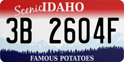 ID license plate 3B2604F