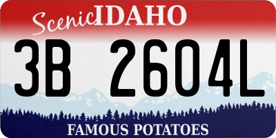 ID license plate 3B2604L