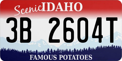 ID license plate 3B2604T