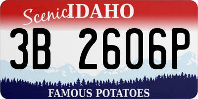 ID license plate 3B2606P