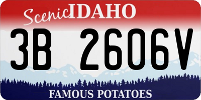 ID license plate 3B2606V
