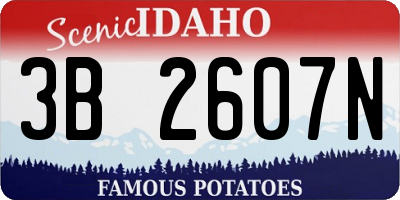 ID license plate 3B2607N