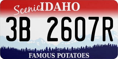 ID license plate 3B2607R