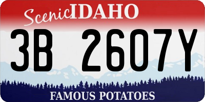 ID license plate 3B2607Y