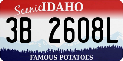 ID license plate 3B2608L