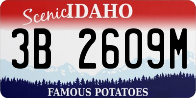 ID license plate 3B2609M