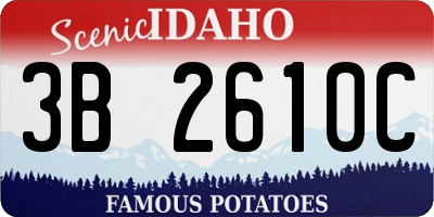 ID license plate 3B2610C