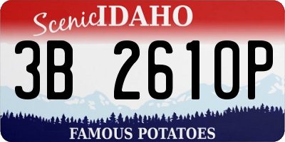 ID license plate 3B2610P