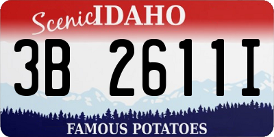 ID license plate 3B2611I