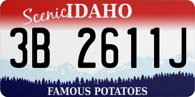 ID license plate 3B2611J