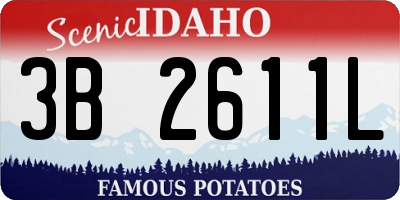 ID license plate 3B2611L