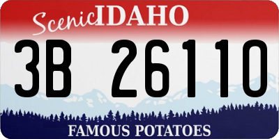 ID license plate 3B2611O