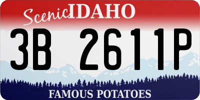 ID license plate 3B2611P