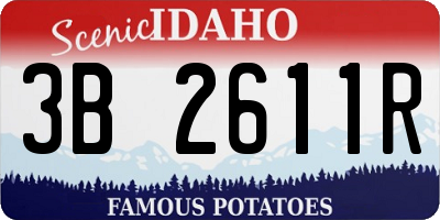 ID license plate 3B2611R