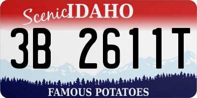 ID license plate 3B2611T