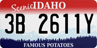 ID license plate 3B2611Y