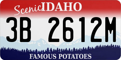 ID license plate 3B2612M