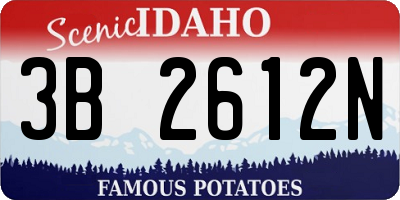 ID license plate 3B2612N