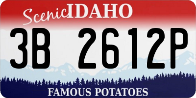 ID license plate 3B2612P