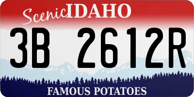 ID license plate 3B2612R