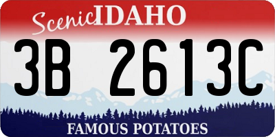 ID license plate 3B2613C