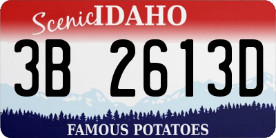 ID license plate 3B2613D