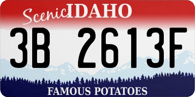 ID license plate 3B2613F