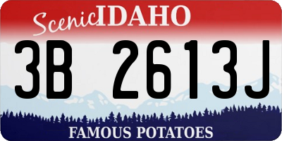 ID license plate 3B2613J