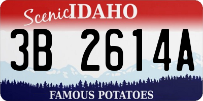 ID license plate 3B2614A