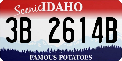 ID license plate 3B2614B