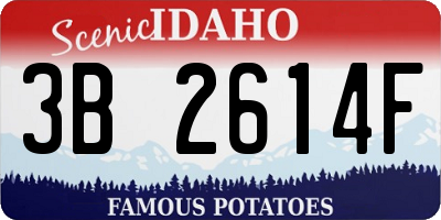 ID license plate 3B2614F