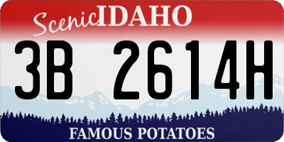 ID license plate 3B2614H