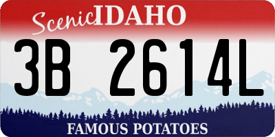 ID license plate 3B2614L