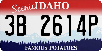 ID license plate 3B2614P