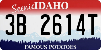 ID license plate 3B2614T