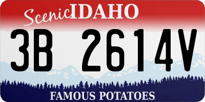 ID license plate 3B2614V