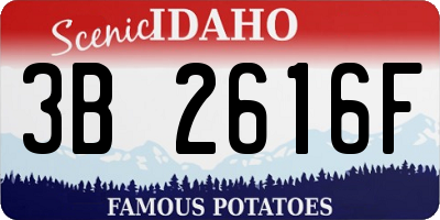 ID license plate 3B2616F