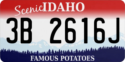 ID license plate 3B2616J