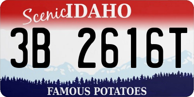 ID license plate 3B2616T