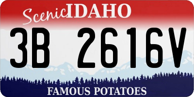 ID license plate 3B2616V
