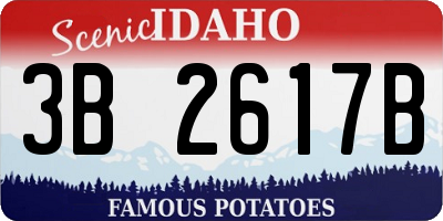 ID license plate 3B2617B