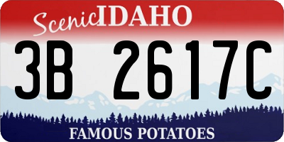 ID license plate 3B2617C