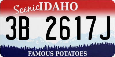 ID license plate 3B2617J