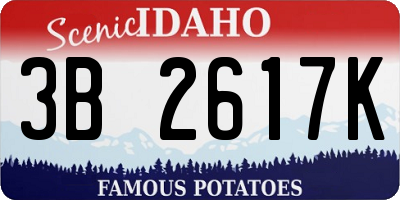 ID license plate 3B2617K