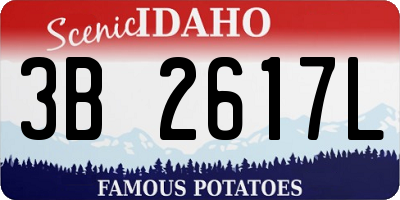 ID license plate 3B2617L