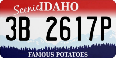 ID license plate 3B2617P