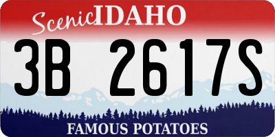 ID license plate 3B2617S